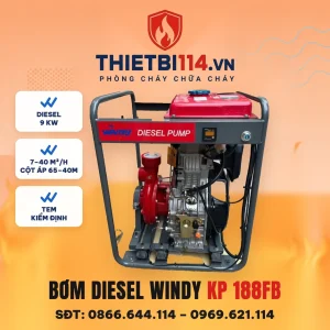 Máy bơm chữa cháy diesel Windy KP 188FB 9kW