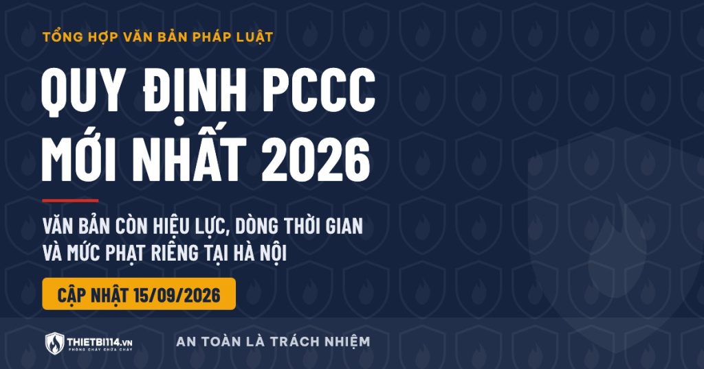 Quy định PCCC mới nhất 2026: văn bản còn hiệu lực