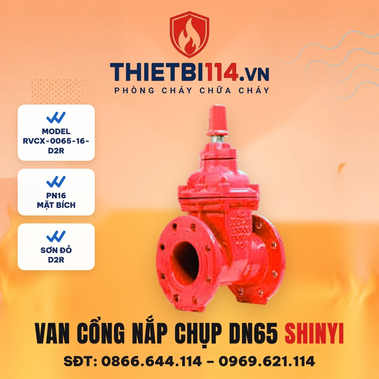 Van cổng ty chìm nắp chụp RVCX-0065-16-D2R ShinYi Van cổng ty chìm nắp chụp RVCX-0065-16-D2R ShinYi