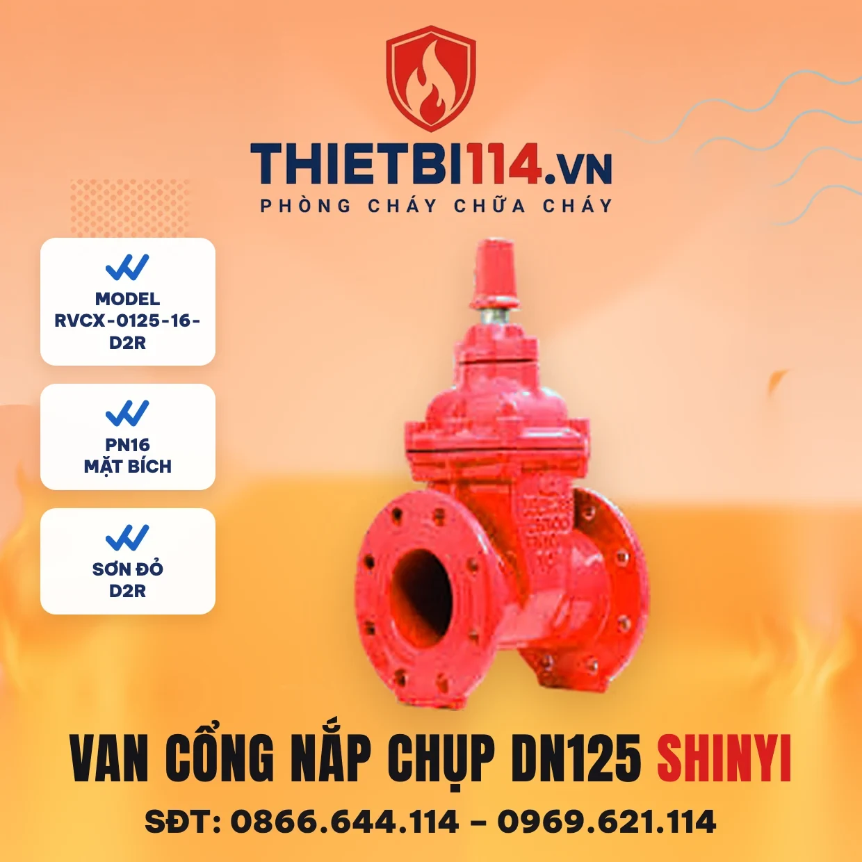 Van cổng ty chìm nắp chụp RVCX-0125-16-D2R ShinYi Van cổng ty chìm nắp chụp RVCX-0125-16-D2R ShinYi