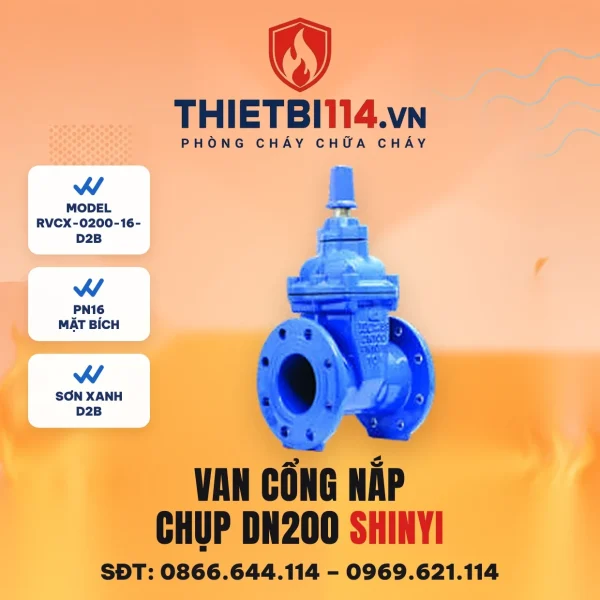 Van cổng ty chìm nắp chụp RVCX-0200-16-D2B ShinYi