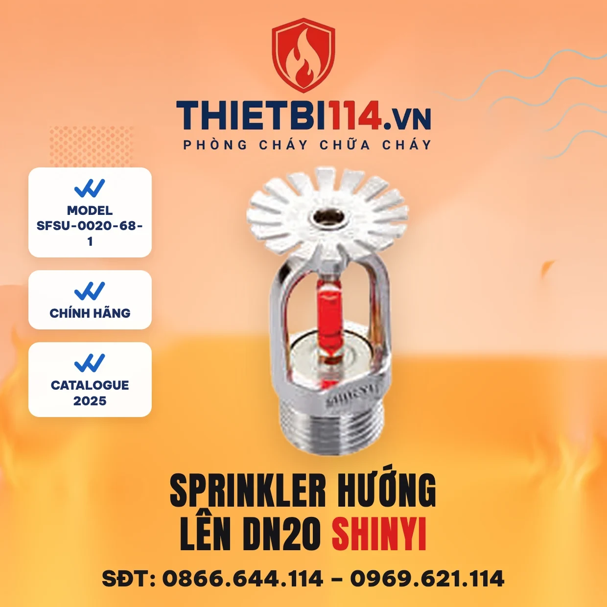 Đầu phun kín hướng lên SFSU-0020-68-1 ShinYi Đầu phun kín hướng lên SFSU-0020-68-1 ShinYi