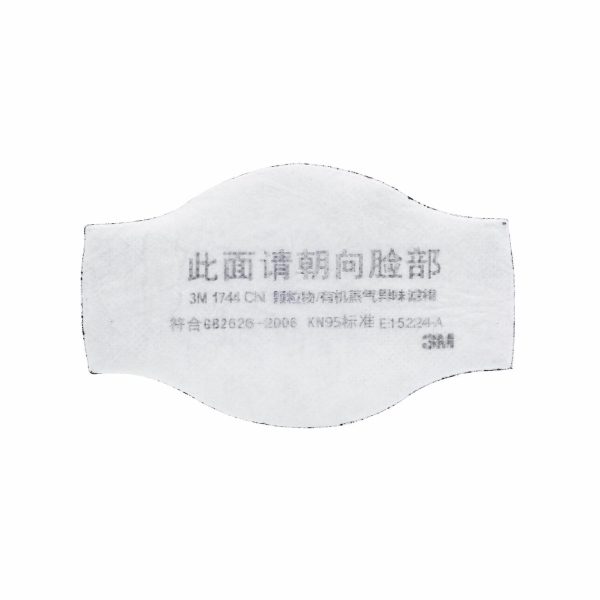Tấm lọc bụi 3M 1744 in chữ mặt này hướng về phía mặt, đạt KN95 GB 2626-2006