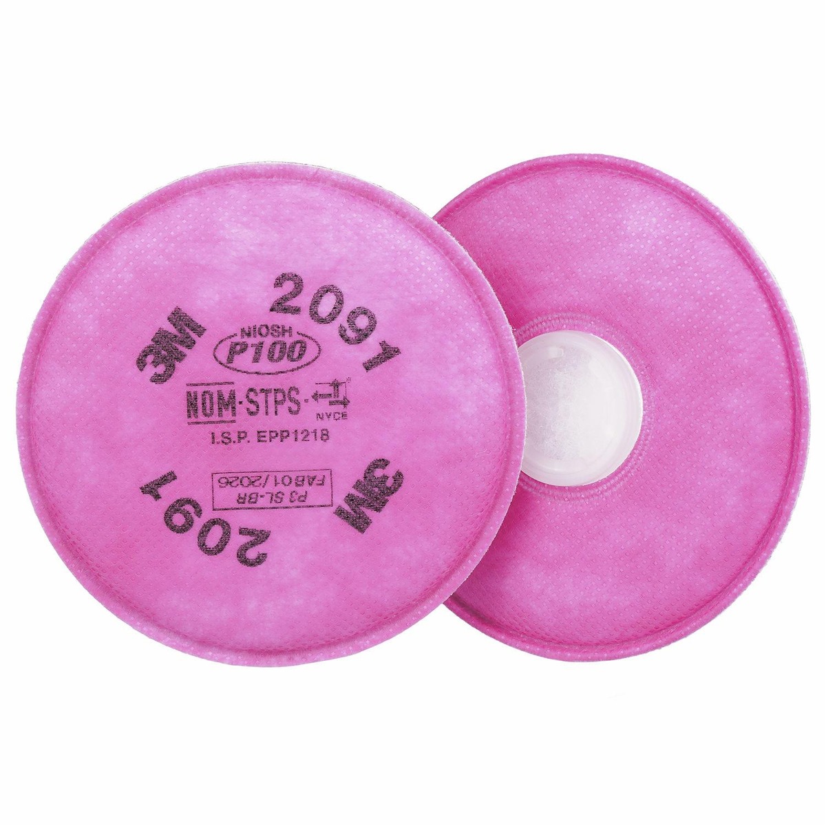 Cặp tấm lọc bụi 3M 2091 màu hồng cánh sen, cấp lọc P100, ngàm bayonet Cặp tấm lọc bụi 3M 2091 màu hồng cánh sen, cấp lọc P100, ngàm bayonet