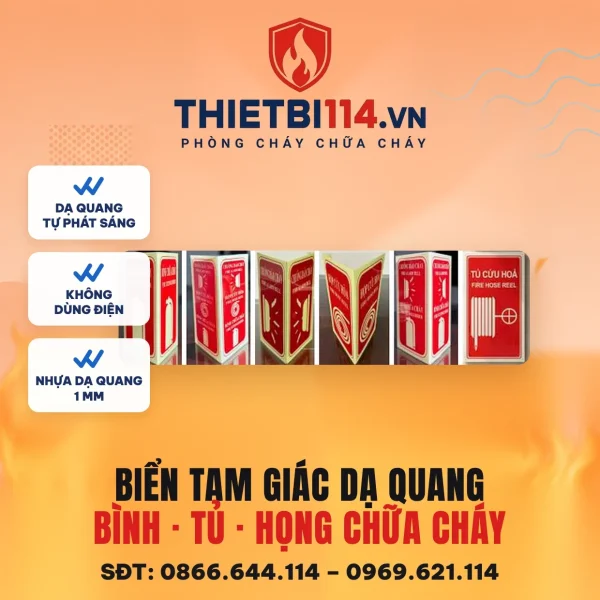 Biển tam giác dạ quang 17x17x17x30cm – ảnh sản phẩm