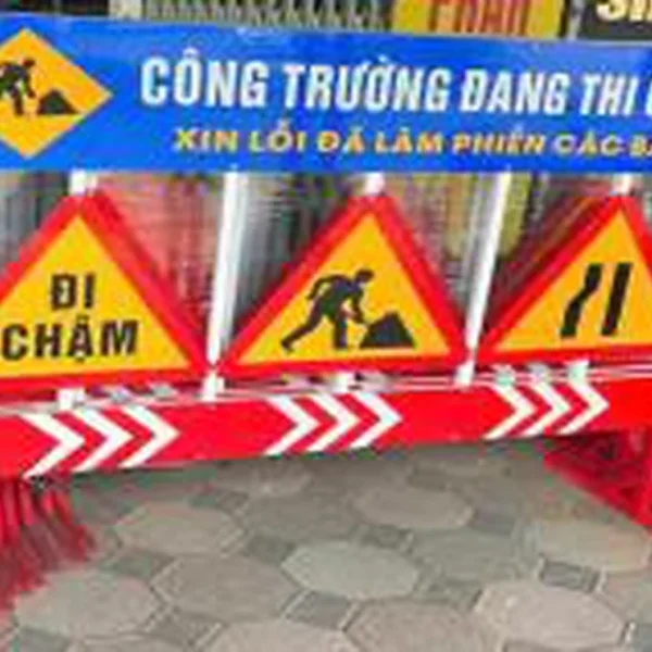 Biển công trường đang thi công phản quang 120x150cm – ảnh thực tế sản phẩm