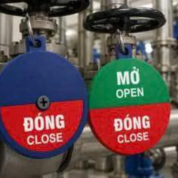 Biển thường đóng/thường mở mica 2 lớp có nắp D6-6.5cm – ảnh thực tế sản phẩm