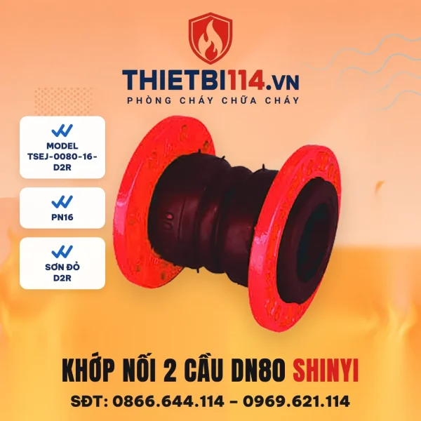 Khớp nối mềm cao su 2 cầu TSEJ-0080-16-D2R ShinYi