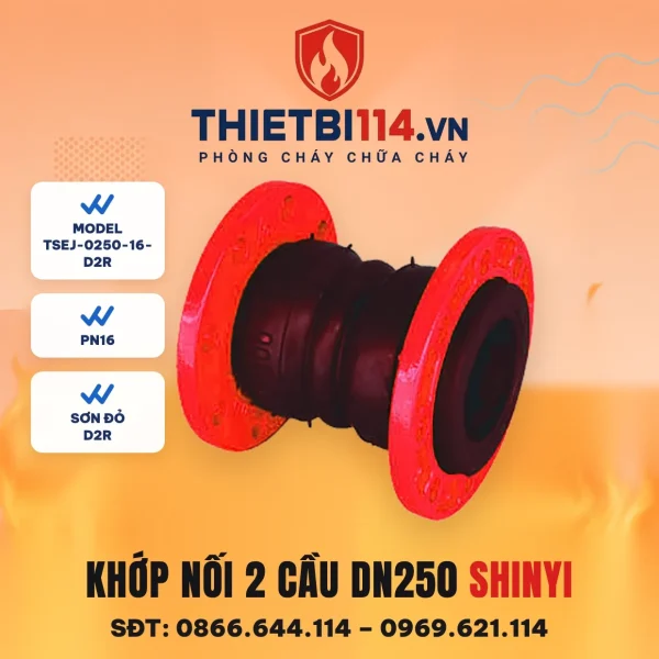 Khớp nối mềm cao su 2 cầu TSEJ-0250-16-D2R ShinYi