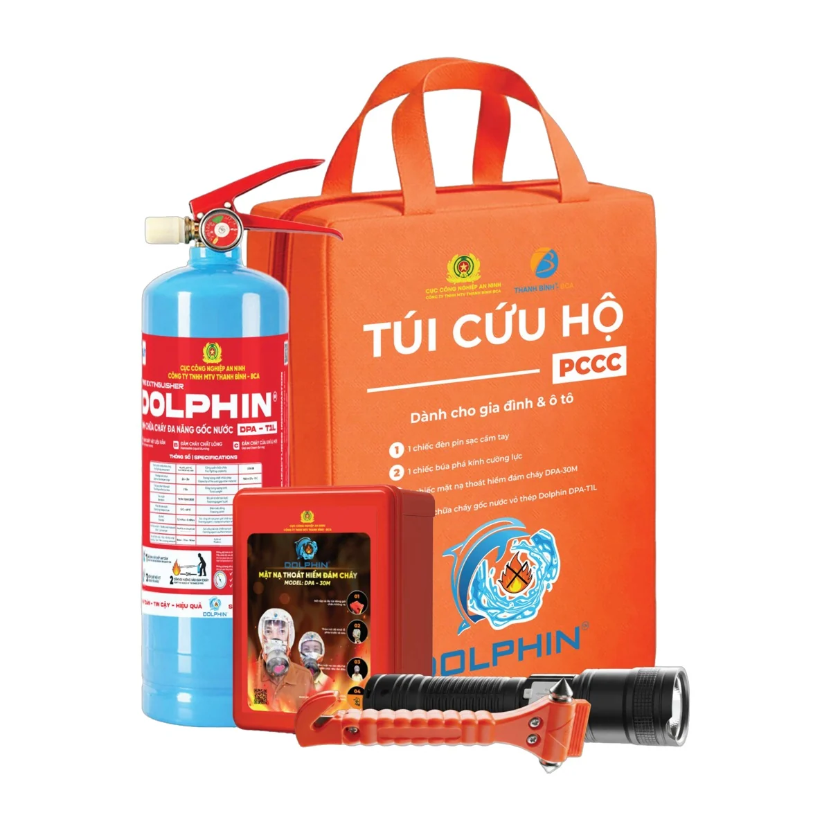 Túi cứu hộ PCCC - Dolphin Túi cứu hộ PCCC Dolphin trên nền trắng – ảnh nhà sản xuất