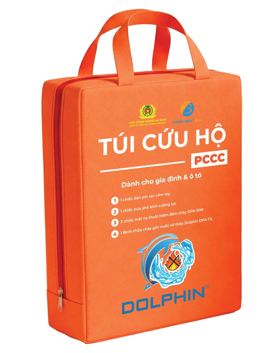 Túi cứu hộ PCCC - Dolphin Túi cứu hộ PCCC Dolphin màu cam dành cho gia đình và ô tô