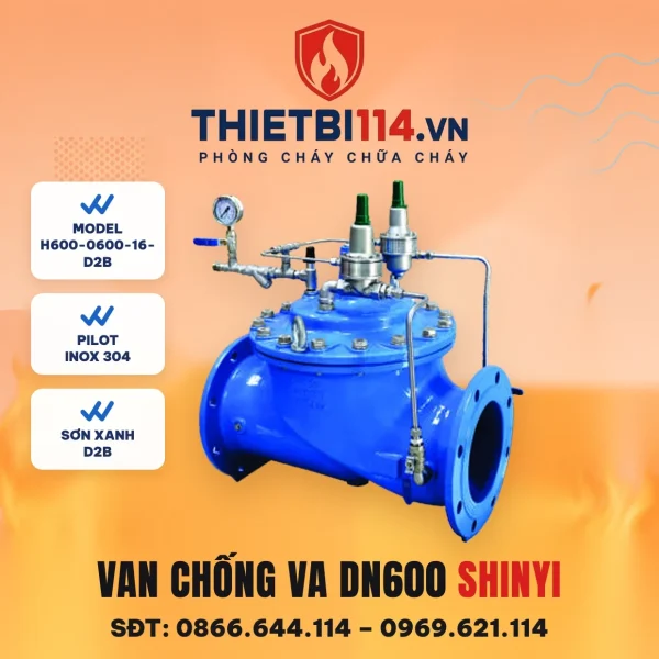 Van chống va DN600 H600-0600-16-D2B ShinYi