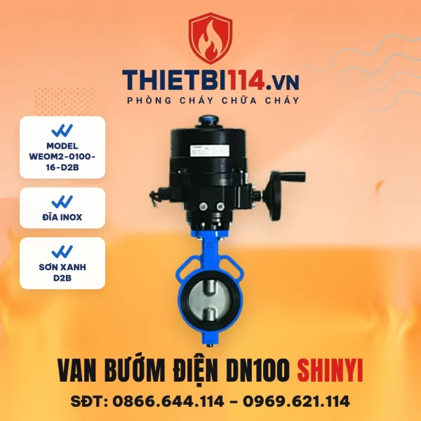 Van bướm động cơ điện WEOM2-0100-16-D2B ShinYi