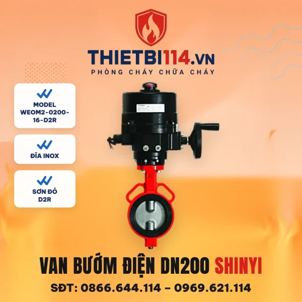Van bướm động cơ điện WEOM2-0200-16-D2R ShinYi