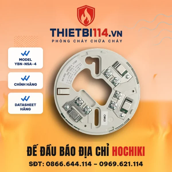 Đế đầu báo địa chỉ 4 inch YBN-NSA-4 Hochiki